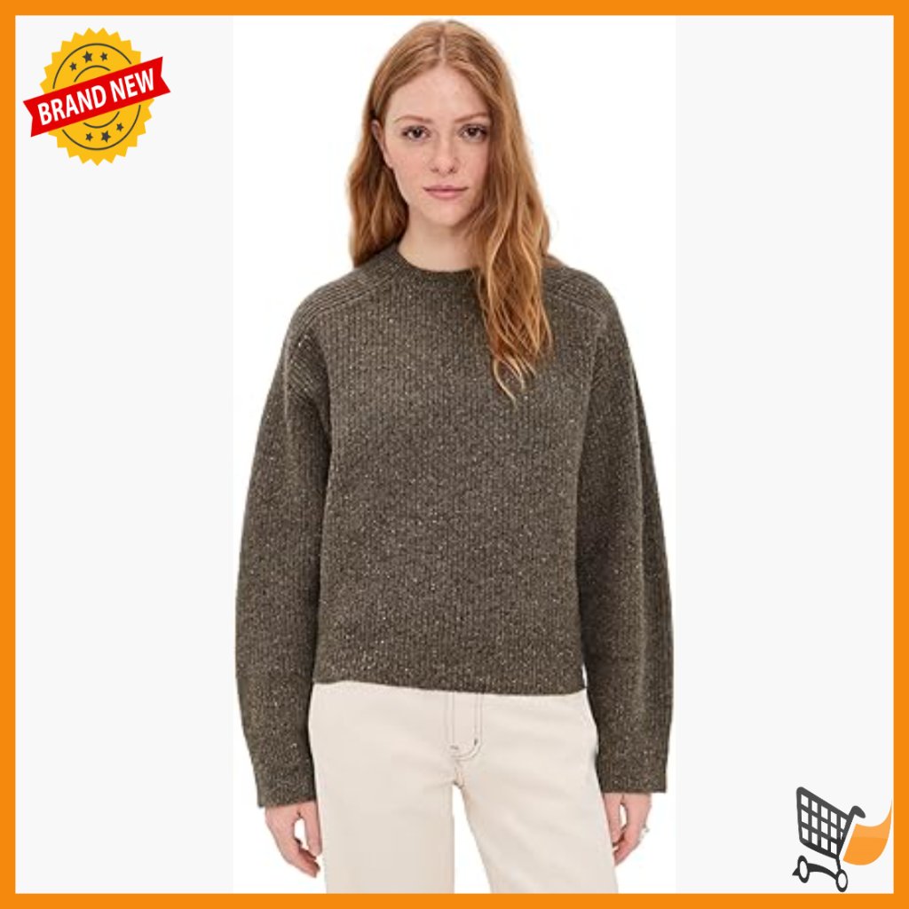 Merino Wool Crew Neck Pullover Sweater Long Sleeve Standard Length